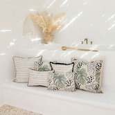 Escape to Paradise Rainforest Piped Square Outdoor Cushion