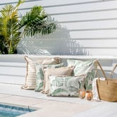 Escape to Paradise Hampton Fringed Square Outdoor Cushion