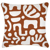 Escape to Paradise Piped Coastal Abstract Indoor/Outdoor Cushion