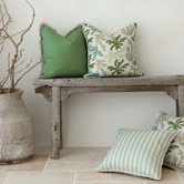 Escape to Paradise Piped Striped Candy Indoor/Outdoor Cushion