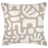 Escape to Paradise Piped Coastal Abstract Indoor/Outdoor Cushion