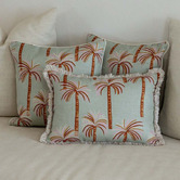 Escape to Paradise Piped Oasis Square Indoor/Outdoor Cushion