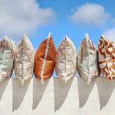 Escape to Paradise Piped Oasis Square Indoor/Outdoor Cushion