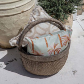 Escape to Paradise Piped Oasis Square Indoor/Outdoor Cushion