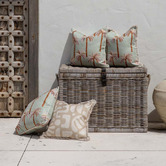 Escape to Paradise Piped Oasis Square Indoor/Outdoor Cushion