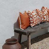 Escape to Paradise Piped Coastal Abstract Indoor/Outdoor Cushion