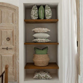 Escape to Paradise Fringed Coastal Solid Indoor/Outdoor Cushion