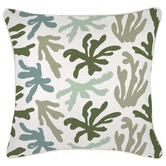 Escape to Paradise Green Piped Seaweed Indoor/Outdoor Cushion