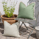 Escape to Paradise Fringed Coastal Solid Indoor/Outdoor Cushion