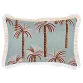 Escape to Paradise Fringed Oasis Rectangular Indoor/Outdoor Cushion Cover