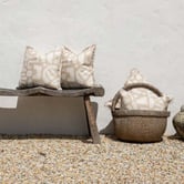 Escape to Paradise Fringed Coastal Abstract Indoor/Outdoor Cushion