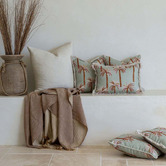 Escape to Paradise Fringed Oasis Square Indoor/Outdoor Cushion