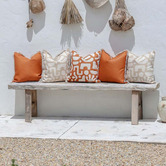 Escape to Paradise Fringed Coastal Solid Indoor/Outdoor Cushion