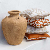 Escape to Paradise Fringed Coastal Solid Indoor/Outdoor Cushion