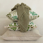 Escape to Paradise Fringed Seaweed Indoor/Outdoor Cushion