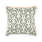 Escape to Paradise Corfu Coastal Fringed Cushion