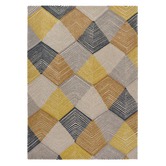 Harlequin Mustard &amp; Grey Harlequin Rhythm Hand-Tufted Wool Rug