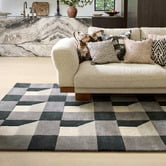 Harlequin Slate Blocks Hand-Tufted Wool Rug