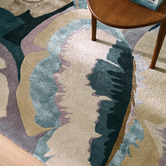 Harlequin Wild Water Calathea Hand-Tufted Wool-Blend Rug