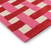 Harlequin Coral Harsr Basket Weave Hand-Tufted Wool Rug