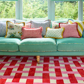 Harlequin Coral Harsr Basket Weave Hand-Tufted Wool Rug