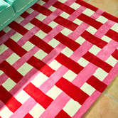 Harlequin Coral Harsr Basket Weave Hand-Tufted Wool Rug