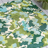 Harlequin Green Tree Tops Hand-Tufted Outdoor Rug