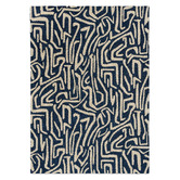 Harlequin Blue Melodic Hand-Tufted Outdoor Rug