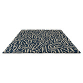 Harlequin Blue Melodic Hand-Tufted Outdoor Rug