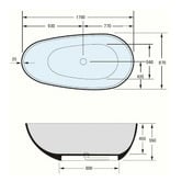 Fienza Bahama 1700 Free-standing Bath