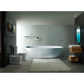 Fienza Nero 1780mm Stone Bath