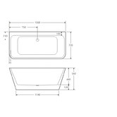 Fienza Delta Acrylic Free Standing Bath