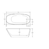 Fienza Athenia 1700mm Acrylic Free Standing Bath