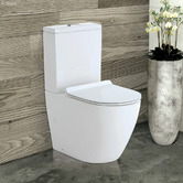Fienza Koko Ceramic Back-To-Wall Pan with Thin Seat Toilet