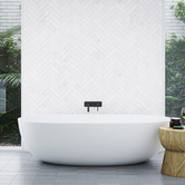 Fienza Nero 1780mm Stone Bath