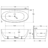 Fienza Keeto Acrylic Back-to-Wall Bath
