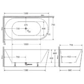 Fienza Isabella Acrylic Right-Hand Corner Bath