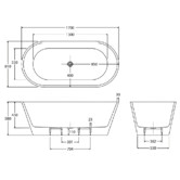 Fienza Austin Acrylic Free-Standing Bath
