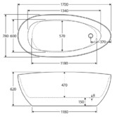 Fienza Dayo Acrylic Free-Standing Bath