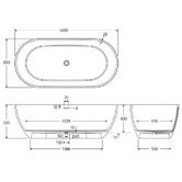 Fienza Luciana Cast Stone Bath