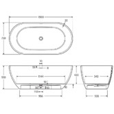 Fienza Luciana Cast Stone Bath