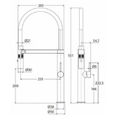 Fienza Kaya Pin Lever Pull-Down Sink Mixer With Sprayer