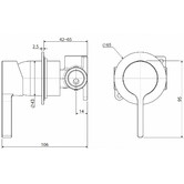 Fienza Sansa Round Shower/Bath Wall Mixer