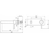 Fienza Sansa 180mm Wall Basin Mixer Set