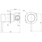 Fienza Kaya Shower/Bath Wall Mixer