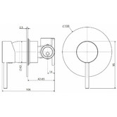 Fienza Kaya Shower/Bath Wall Mixer