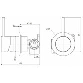 Fienza Kaya Up Shower/Bath Wall Mixer