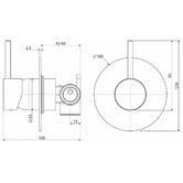 Fienza Kaya Up Shower/Bath Wall Mixer