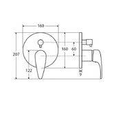 Fienza Eco Brass Wall Mixer Diverter