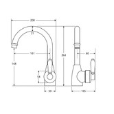 Fienza Eleanor Gooseneck Swivel Basin Mixer Tap
